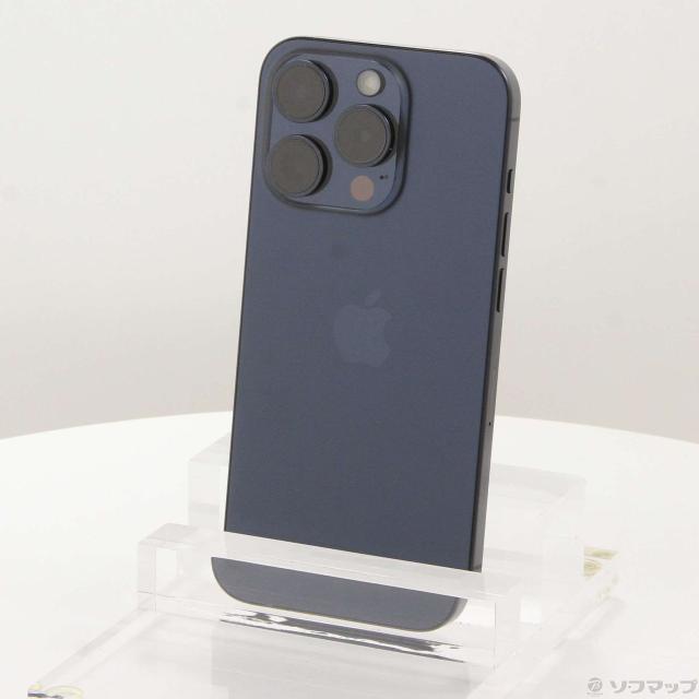 (中古)Apple iPhone15 Pro 256GB ブルーチタニウム MTUG3J/A SIMフリー(196-ud)