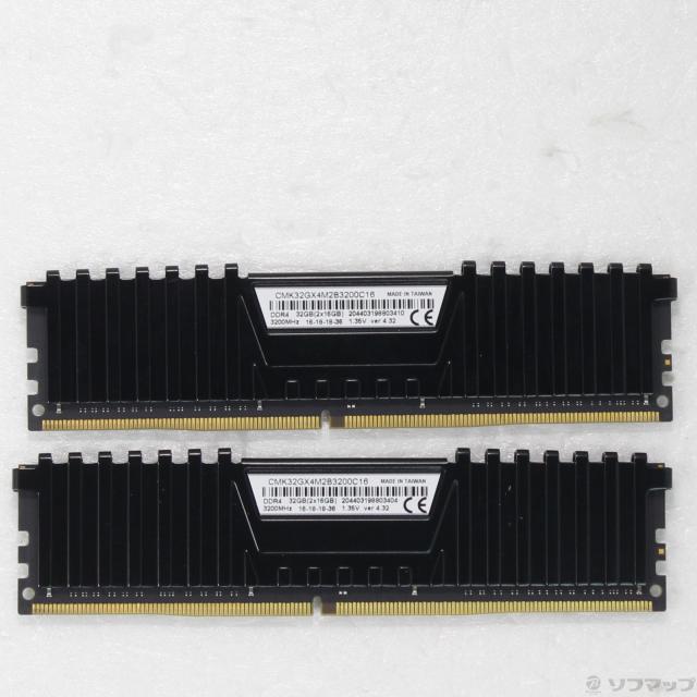 (中古)CORSAIR CMK32GX4M2B3200C16 32GB 16GB×2枚組(262-ud)