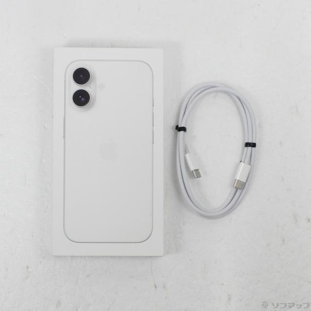 中古)Apple iPhone16 256GB ホワイト MYDX3J/A SIMフリー(198-ud