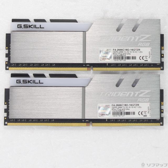 (中古)288P PC4-21300 DDR4-2666 16GB 8GB×2枚組(344-ud)
