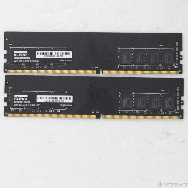 (中古)288P PC4-21300 DDR4-2666 16GB 8GB×2枚組(297-ud)
