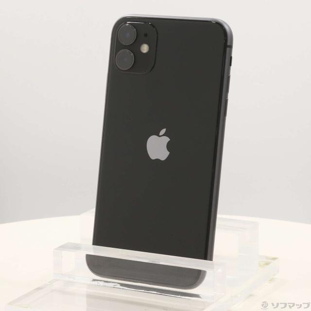 (中古)Apple iPhone11 128GB ブラック MHDH3J/A SIMフリー(247-ud)