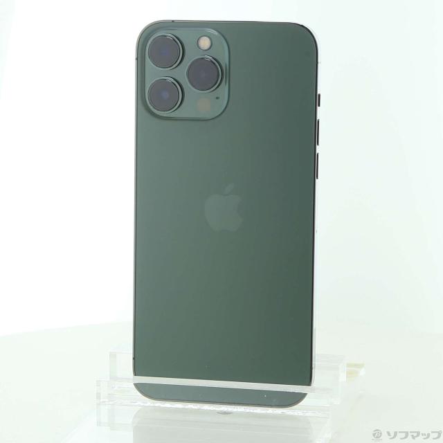 (中古)Apple iPhone13 Pro Max 128GB アルパイングリーン MNCU3J/A SIMフリー(262-ud)