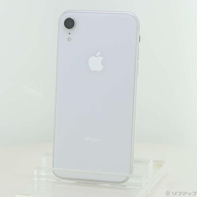 (中古)Apple iPhoneXR 64GB ホワイト MT032J/A SIMフリー(348-ud)