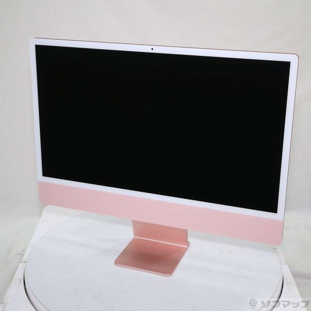 (中古)Apple iMac 24-inch Mid-2021 MJVA3J/A Apple M1 8コアCPU_7コアGPU 8GB SSD256GB ピンク (26.3 Tahoe)(377-ud)