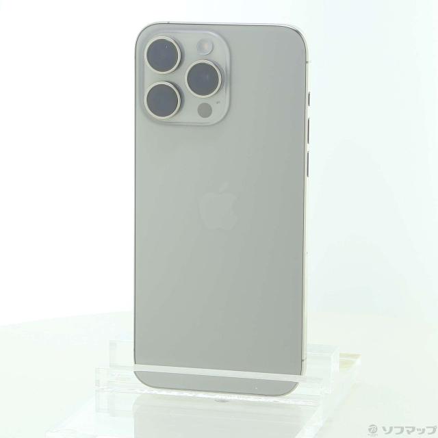 (中古)Apple iPhone15 Pro Max 256GB ナチュラルチタニウム MU6R3J/A SIMフリー(262-ud)