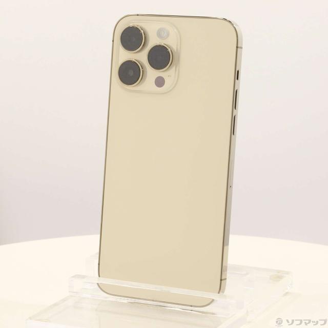 (中古)Apple iPhone14 Pro Max 256GB ゴールド MQ9D3J/A SIMフリー(262-ud)