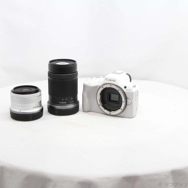 (中古)Canon EOS R50 ダブルズームキット ホワイト(251-ud)