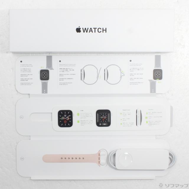 (中古)Apple Apple Watch SE 第1世代 GPS 40mm ゴールドアルミニウムケース ピンクサンドスポーツバンド(258-ud)_4