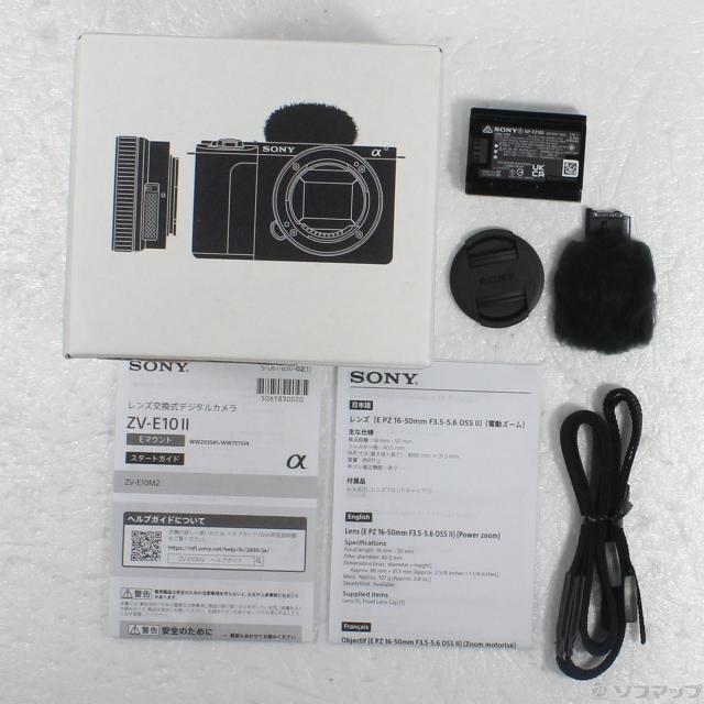 中古)SONY VLOGCAM ZV-E10 II パワーズームレンズキット ブラック ZV 