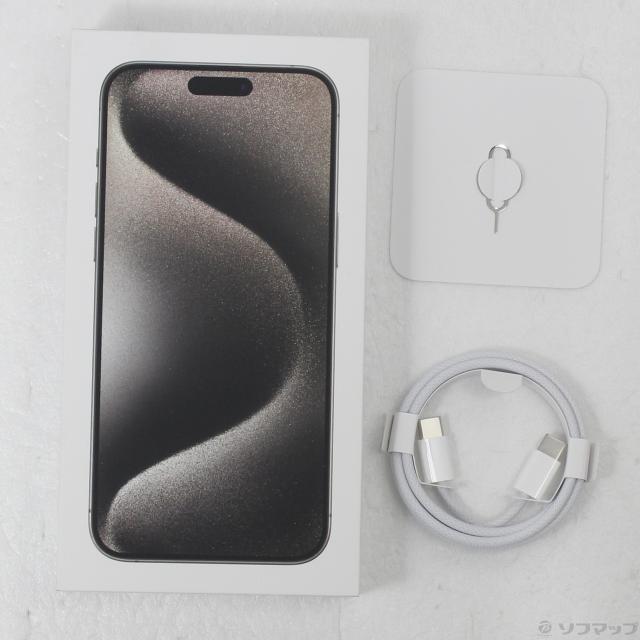 (中古)Apple iPhone15 Pro Max 256GB ナチュラルチタニウム MU6R3J/A SIMフリー(262-ud)