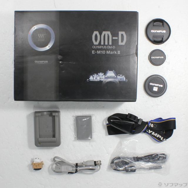 中古)OLYMPUS OM-D E-M10 Mark III EZダブルズームキット ブラック(348 