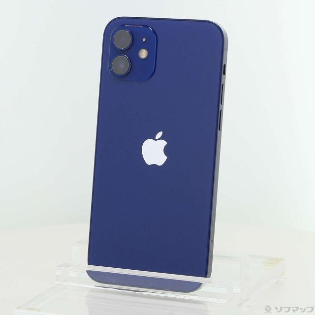 (中古)Apple iPhone12 128GB ブルー MGHX3J/A SIMフリー(251-ud)
