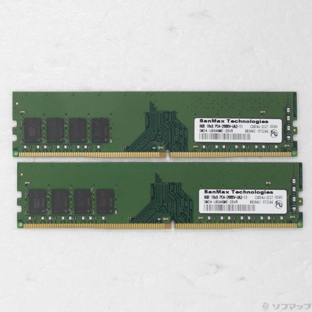 (中古)288P PC4-21300 DDR4-2666 16GB 8GB×2枚組(305-ud)