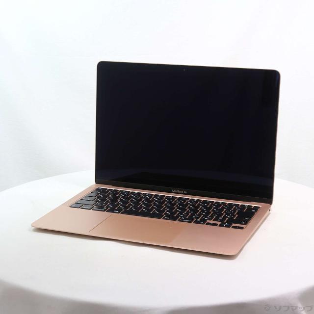 (中古)Apple MacBook Air 13.3-inch Late-2020 MGND3J/A Apple M1 8コアCPU_7コアGPU 8GB SSD256GB ゴールド (26.3 Tahoe)(295-ud)