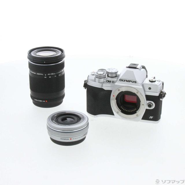 (中古)OLYMPUS OM-D E-M10 Mark IV EZダブルズームキット シルバー(258-ud)