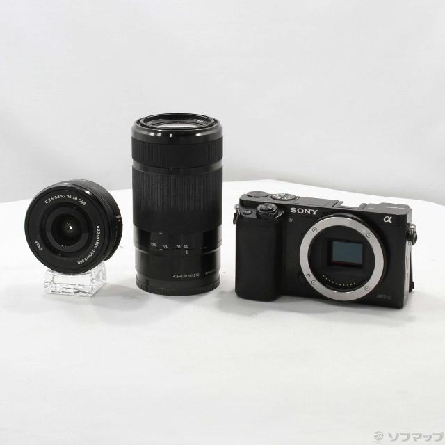中古)SONY α6000 ILCE-6000Y ブラック ダブルズームレンズキット(196 