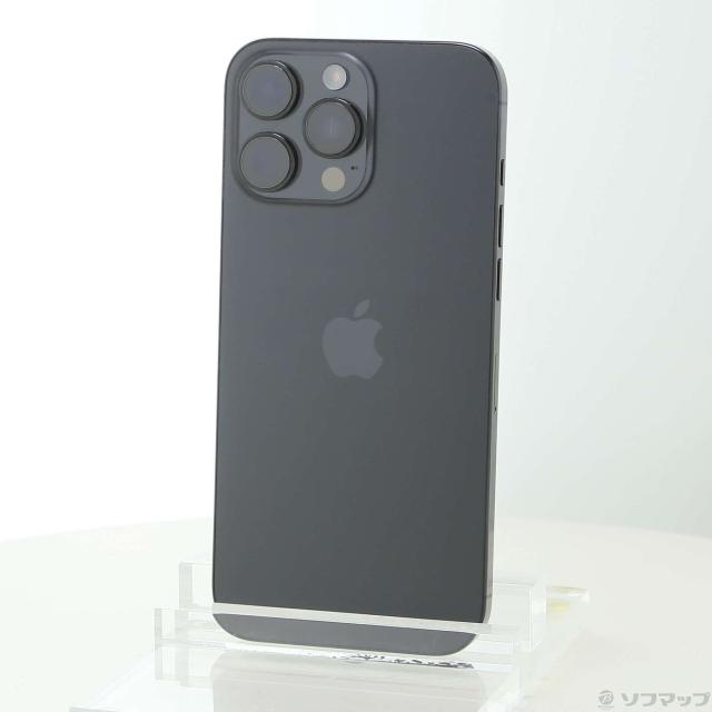 (中古)Apple iPhone16 Pro Max 256GB ブラックチタニウム MYWG3J/A SIMフリー(377-ud)
