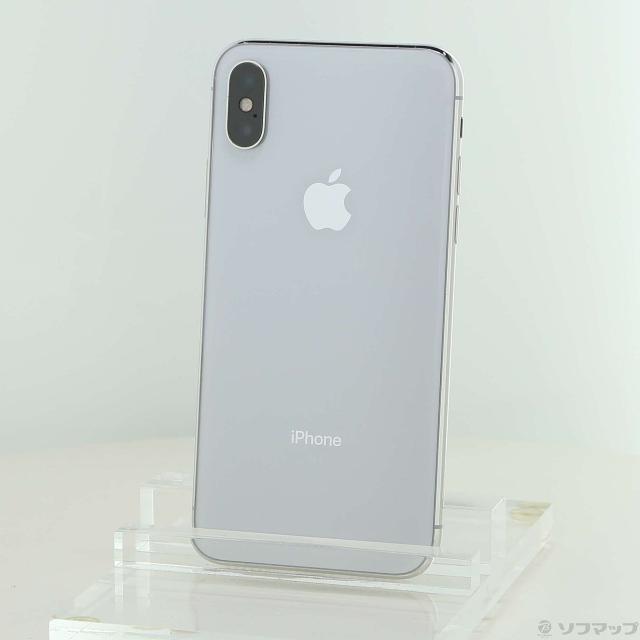 (中古)Apple iPhoneX 64GB シルバー MQAY2J/A SIMフリー(247-ud)