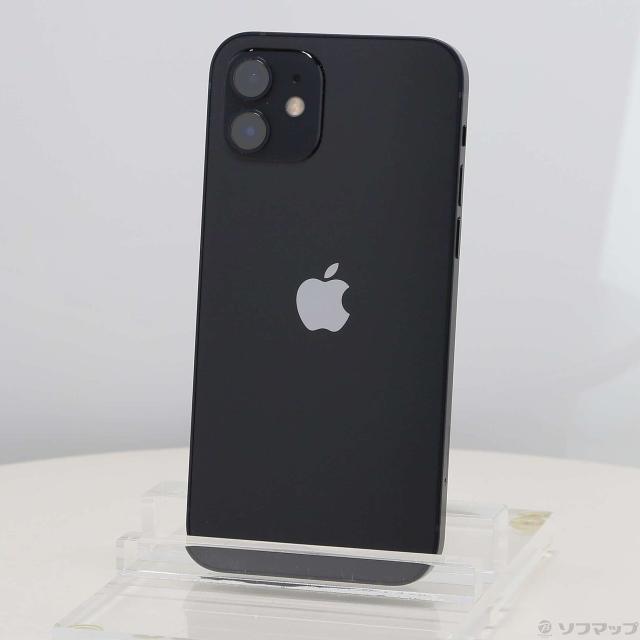 (中古)Apple iPhone12 64GB ブラック MGHN3J/A SIMフリー(305-ud)
