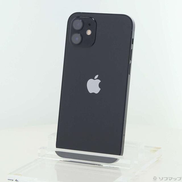 (中古)Apple iPhone12 64GB ブラック MGHN3J/A SIMフリー(344-ud)