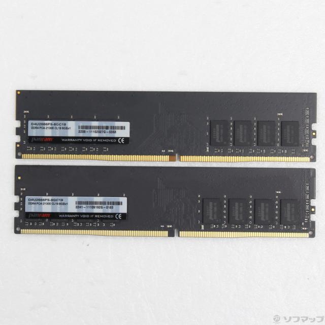 (中古)288P PC4-21300 DDR4-2666 16GB 8GB×2枚組(262-ud)