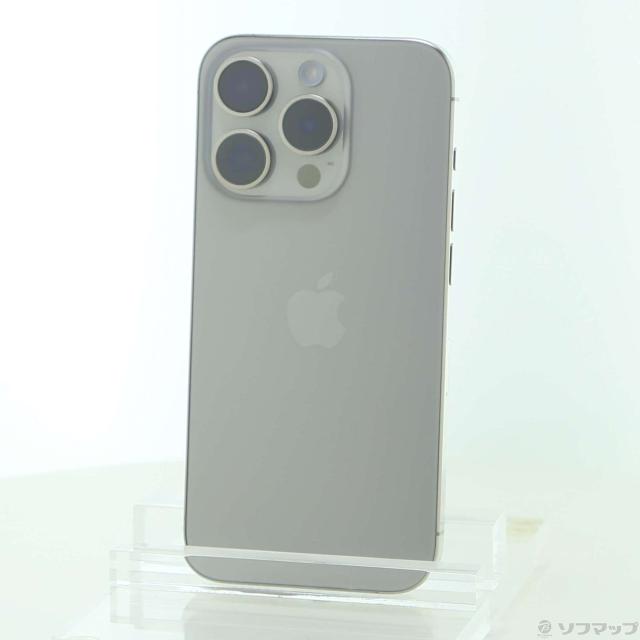 (中古)Apple iPhone15 Pro 128GB ナチュラルチタニウム MTU93J/A SIMフリー(196-ud)