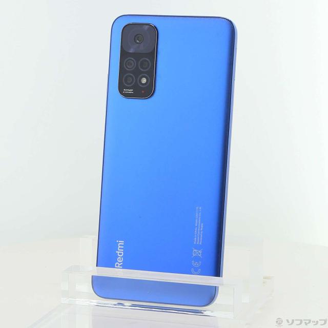 (中古)XIAOMI Redmi Note 11 64GB トワイライトブルー 2201117TL SIMフリー(352-ud)
