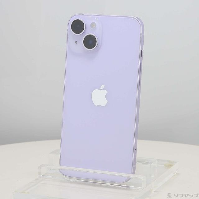 (中古)Apple iPhone14 128GB パープル MPUY3J/A SIMフリー(258-ud)