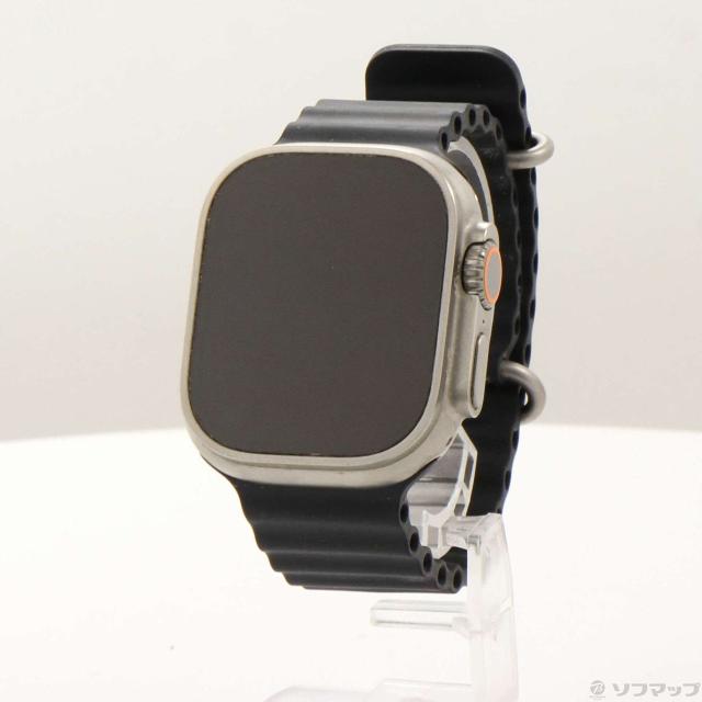 (中古)Apple Apple Watch Ultra GPS + Cellular 49mm チタニウムケース ミッドナイトオーシャンバンド(262-ud)
