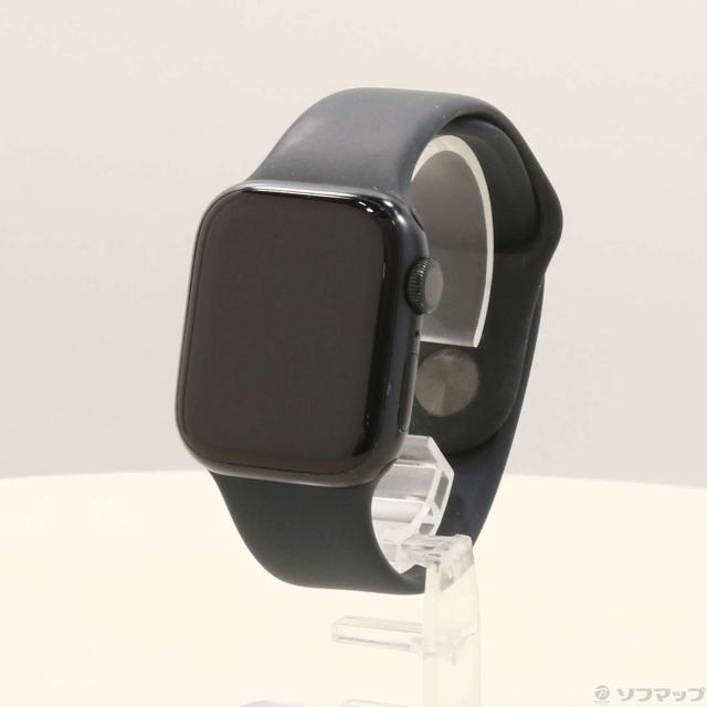 (中古)Apple Apple Watch Series 7 GPS 41mm ミッドナイトアルミニウムケース ミッドナイトスポーツバンド(251-ud)