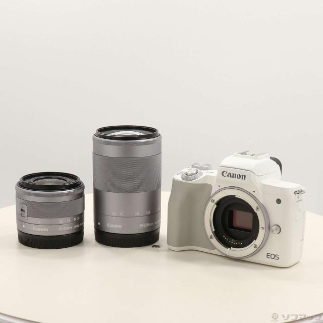中古)Canon EOS Kiss M2 ダブルズームキット ホワイト(251-ud)【公式通販】