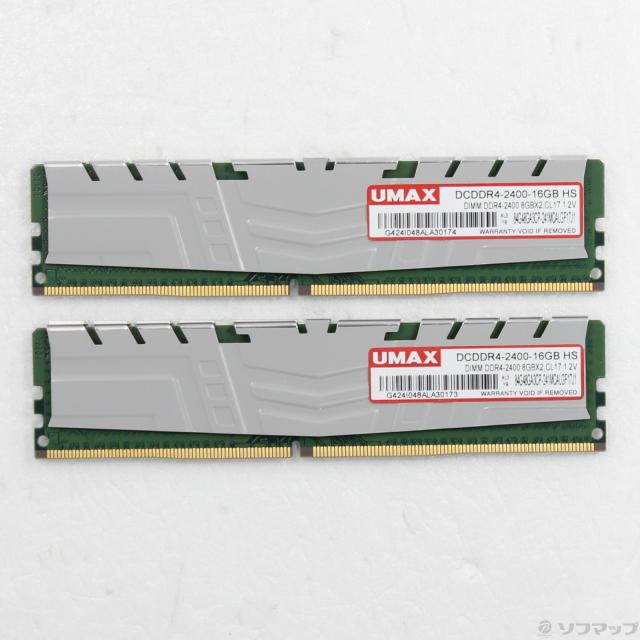 (中古)UMAX DDR4 2400 8GB 2枚組 (16GB)(262-ud)