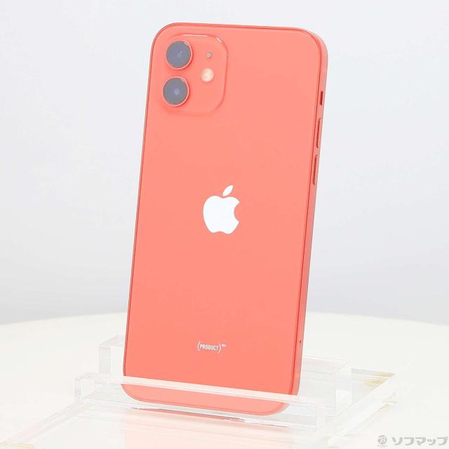 (中古)Apple iPhone12 64GB プロダクトレッド MGHQ3J/A SIMフリー(344-ud)