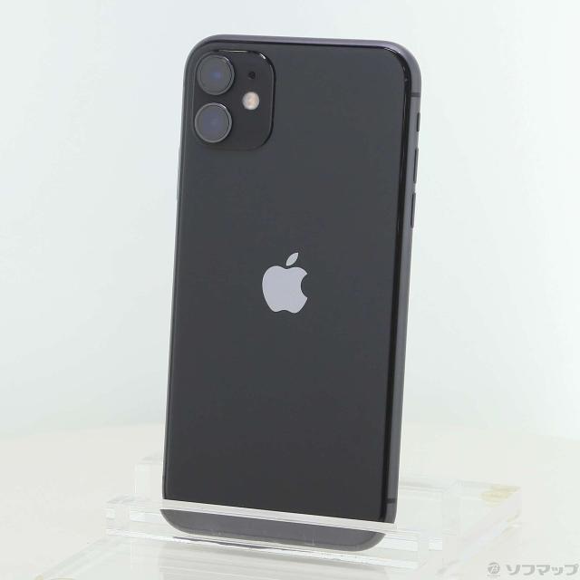 (中古)Apple iPhone11 128GB ブラック MWM02J/A SIMフリー(352-ud)