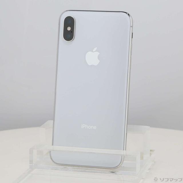 (中古)SoftBank iPhoneX 64GB シルバー MQAY2J/A SoftBank(348-ud)