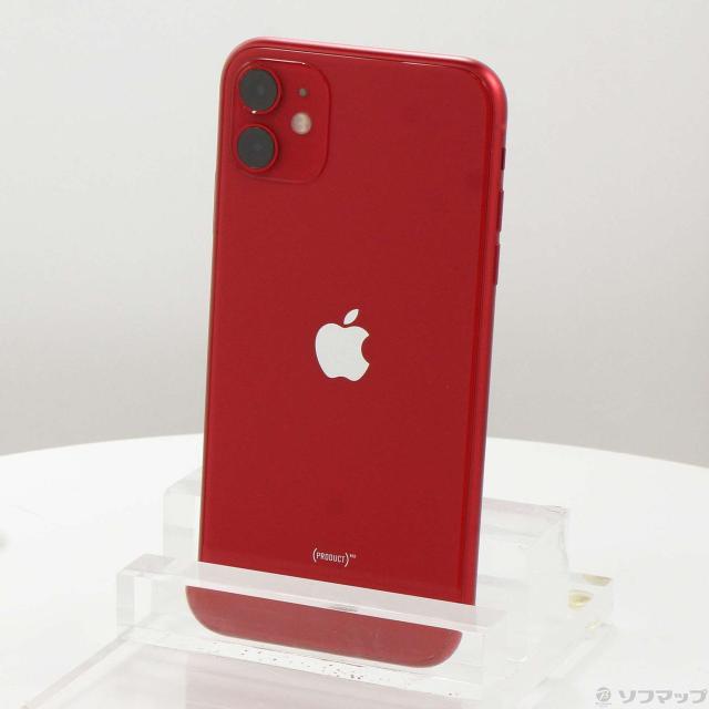 (中古)Apple iPhone11 128GB プロダクトレッド NWM32J/A SIMフリー(352-ud)