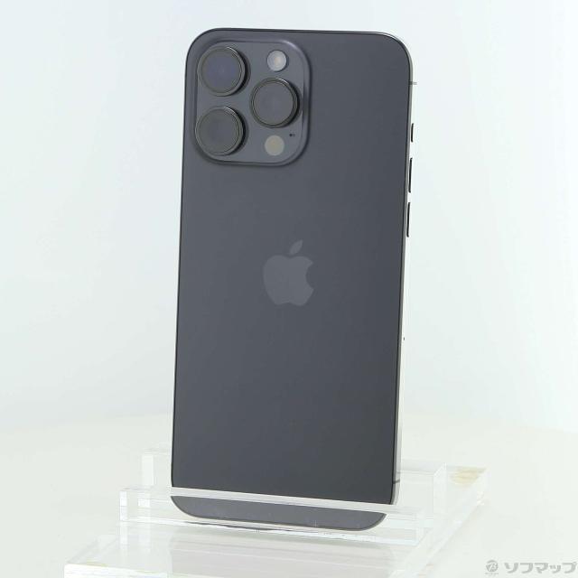 中古)Apple iPhone15 Pro Max 256GB ブラックチタニウム MU6P3J/A SIM 