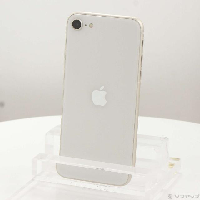 (中古)Apple iPhone SE 第3世代 64GB スターライト MMYD3J/A SIMフリー(377-ud)