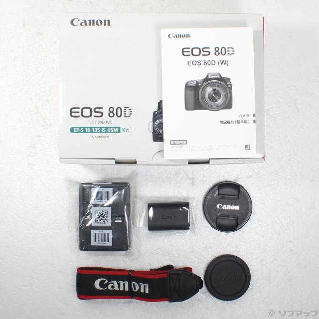 中古)Canon EOS 80D EF-S18-135 IS USM レンズキット(198-ud)【公式通販】