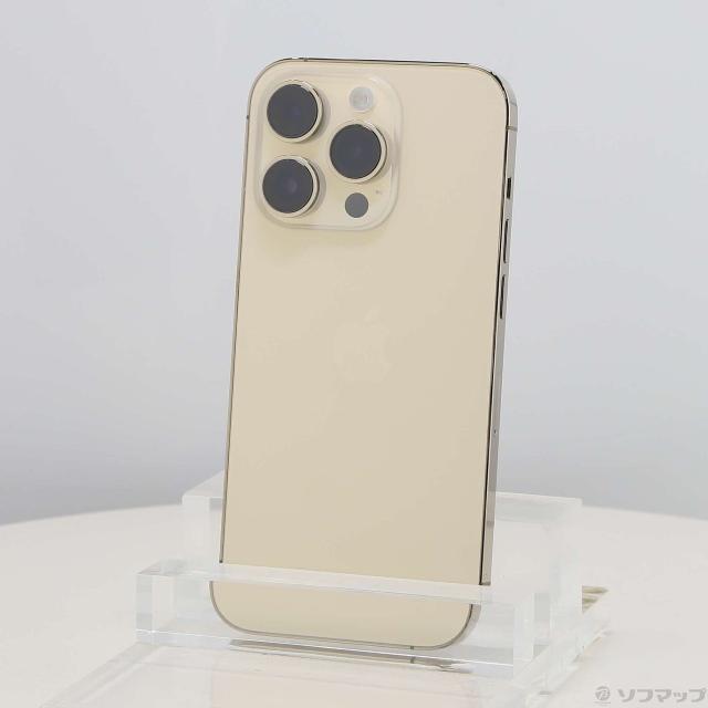 (中古)Apple iPhone14 Pro 128GB ゴールド MQ073J/A SIMフリー(297-ud)