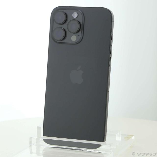 (中古)Apple iPhone16 Pro Max 256GB ブラックチタニウム 3N528J/A SIMフリー(276-ud)
