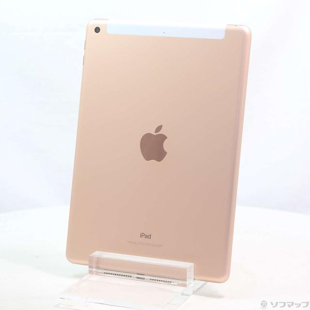 (中古)Apple iPad 第6世代 128GB ゴールド MRM22J/A auロック解除SIMフリー(348-ud)