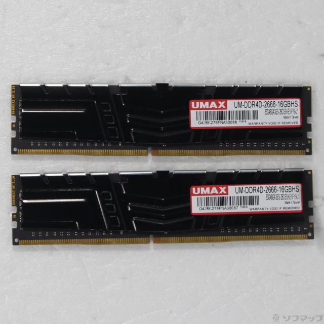 (中古)288P PC4-21300 DDR4-2666 16GB 8GB×2枚組(262-ud) 8,575円