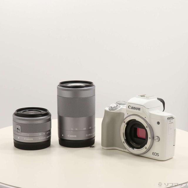 (中古)Canon EOS Kiss M2 ダブルズームキット ホワイト(262-ud)