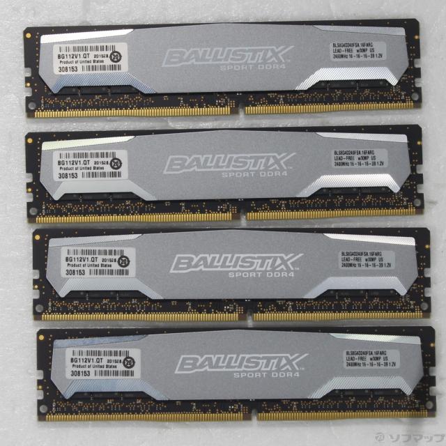 (中古)288P PC4-19200 DDR4-2400 32GB 8GB×4枚組(262-ud)