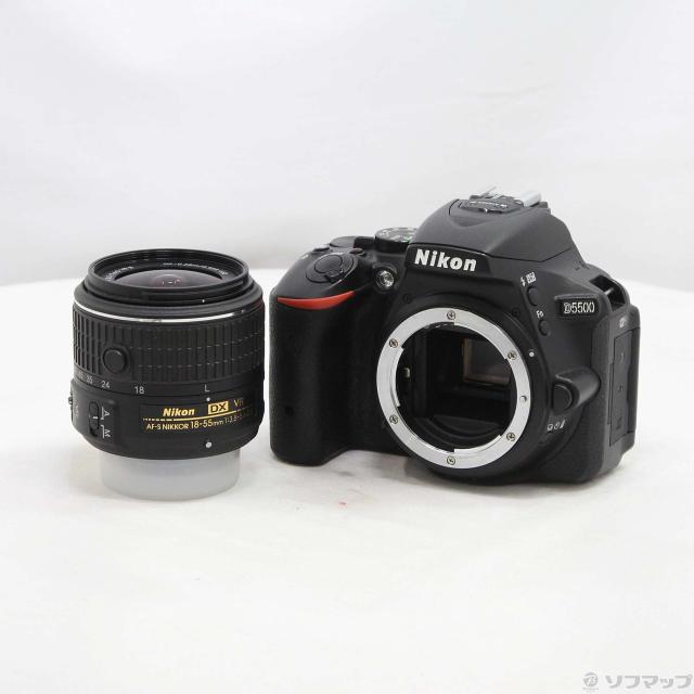 (中古)Nikon NIKON D5500 18-55 VRII 水晶体一揃いの道具 黒いこと(251-ud)