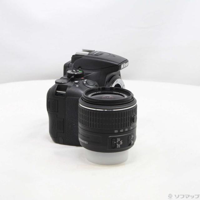 (中古)Nikon NIKON D5500 18-55 VRII 水晶体一揃いの道具 黒いこと(251-ud)