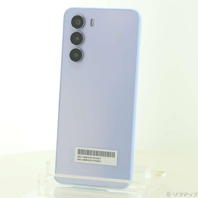 (中古)ZTE nubia S 5G 128GB ライトパープル A403ZT Y!mobile SIMフリー(262-ud)
