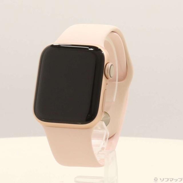 (中古)Apple Apple Watch Series 4 GPS 40mm ゴールドアルミニウムケース ピンクサンドスポーツバンド(247-ud)